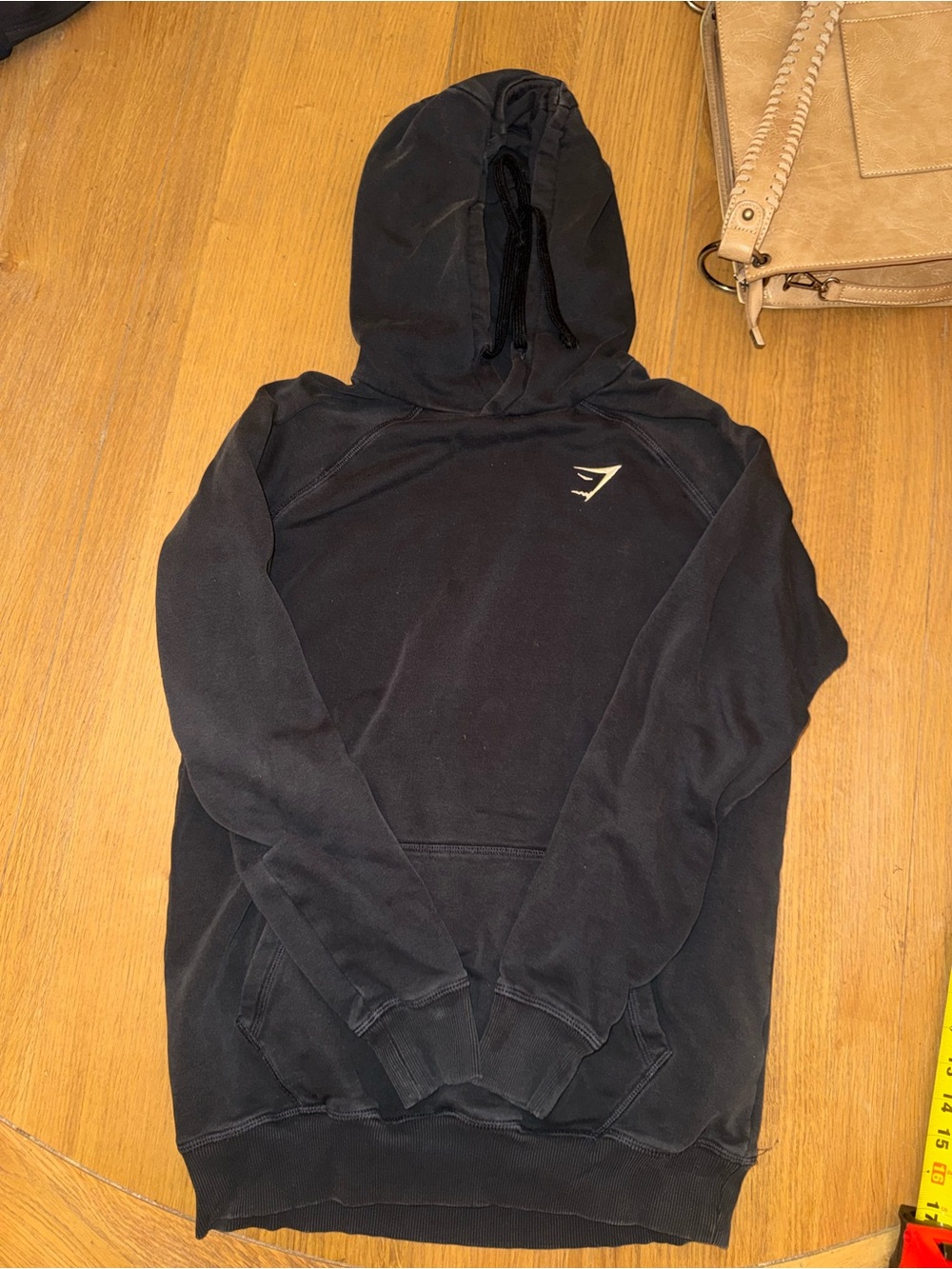 Gymshark Black Crewneck Hoodie with Subtle Logo